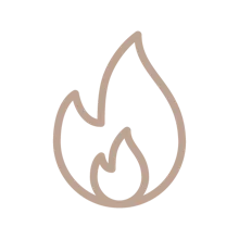 Icon of a fire being suppressed by carbon dioxide release